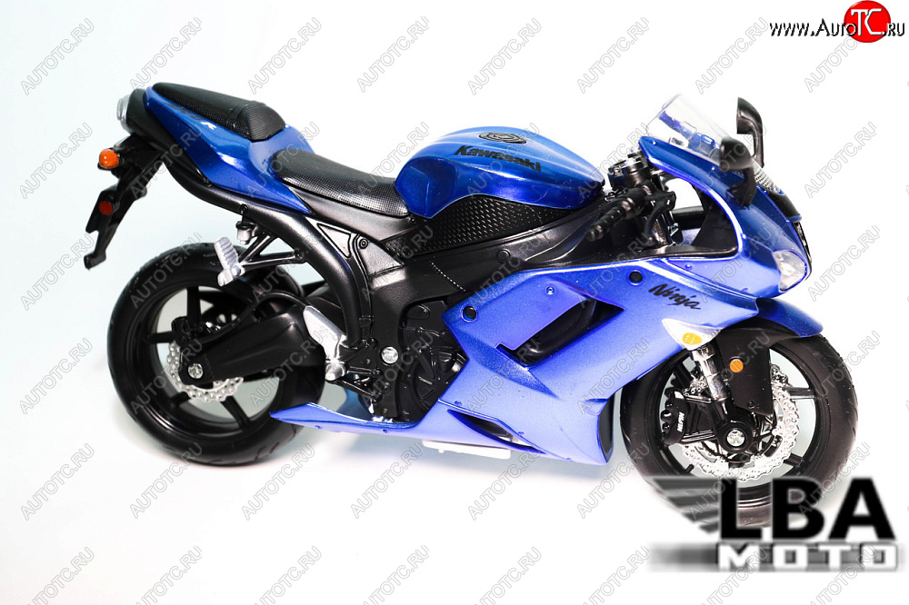 1 599 р. Модель мотоцикла Kawasaki Ninja ZX-6R Синего цвета масштаб 112  пм-00002228  с доставкой в г. Майкоп