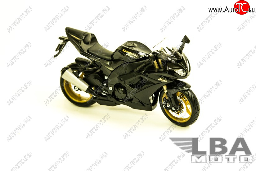 1 599 р. Модель мотоцикла Kawasaki Ninja ZX-10R Черного цвета масштаб 112  лб-00000319  с доставкой в г. Майкоп