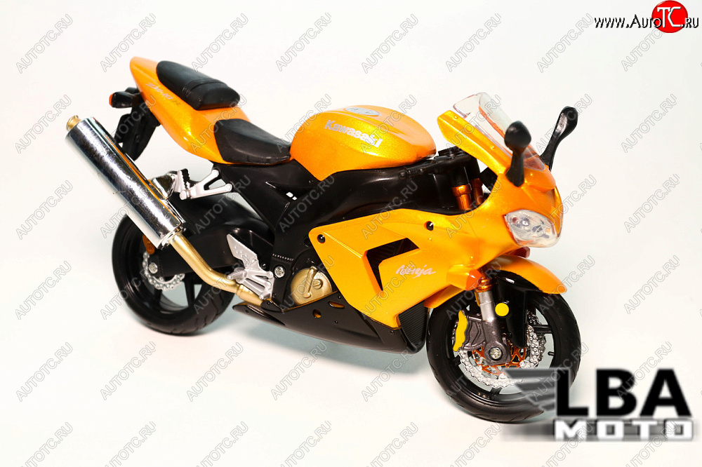 1 599 р. Модель мотоцикла Kawasaki Ninja ZX-10R Оранжевого цвета масштаб 112  лб-00000326  с доставкой в г. Майкоп
