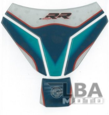 1 379 р. Наклейка на бак для мотоцикла BMW S1000RR Бело-Сине-Голубая Широкая  пм-00017084  с доставкой в г. Майкоп. Увеличить фотографию 1