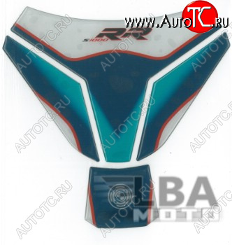 1 379 р. Наклейка на бак для мотоцикла BMW S1000RR Бело-Сине-Голубая Широкая  пм-00017084  с доставкой в г. Майкоп
