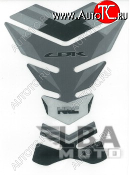 1 329 р. Наклейка на бак для мотоцикла Honda CBR HRC Серая  пм-00017091  с доставкой в г. Майкоп