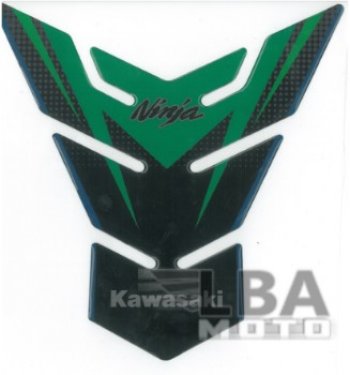 1 329 р. Наклейка на бак для мотоцикла Kawasaki Ninja Зелено-Черная  пм-00017094  с доставкой в г. Майкоп. Увеличить фотографию 2