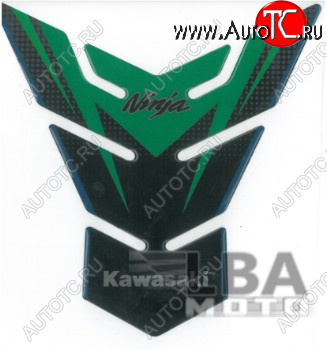 1 329 р. Наклейка на бак для мотоцикла Kawasaki Ninja Зелено-Черная  пм-00017094  с доставкой в г. Майкоп