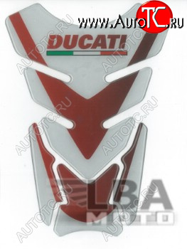 1 549 р. Наклейка на бак для мотоцикла Ducati Бело-Красная  пм-00017097  с доставкой в г. Майкоп