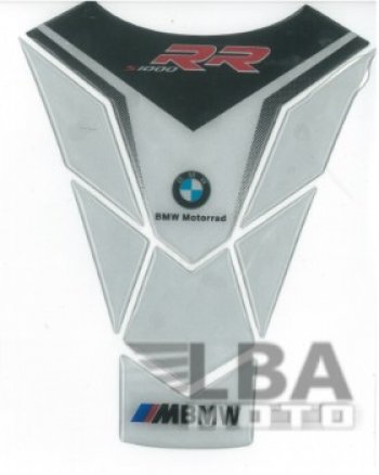 1 549 р. Наклейка на бак для мотоцикла BMW S1000RR Бело-Черная  пм-00017099  с доставкой в г. Майкоп. Увеличить фотографию 1