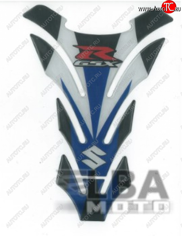 1 279 р. Наклейка на бак для мотоцикла Suzuki GSX-R Бело-Сине-Черная  пм-00017103  с доставкой в г. Майкоп