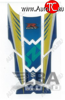 1 329 р. Наклейка на бак для мотоцикла Suzuki GSX-R Сине-Желтая  пм-00017107  с доставкой в г. Майкоп