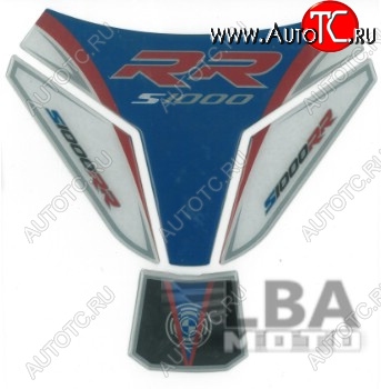 1 379 р. Наклейка на бак для мотоцикла BMW S1000RR Сине-Белая Широкая  пм-00017112  с доставкой в г. Майкоп