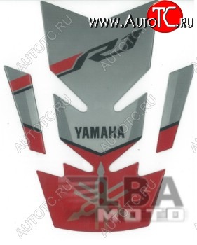 1 329 р. Наклейка на бак для мотоцикла Yamaha YZF-R1 Бело-Серо-Красная  пм-00017115  с доставкой в г. Майкоп