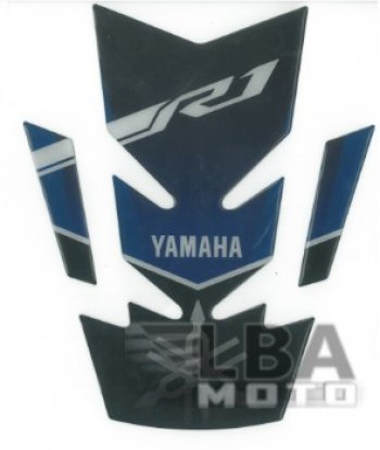1 379 р. Наклейка на бак для мотоцикла Yamaha YZF-R1 Сине-Черная  пм-00017116  с доставкой в г. Майкоп. Увеличить фотографию 1