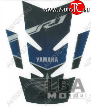 1 379 р. Наклейка на бак для мотоцикла Yamaha YZF-R1 Сине-Черная  пм-00017116  с доставкой в г. Майкоп