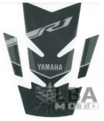 1 329 р. Наклейка на бак для мотоцикла Yamaha YZF-R1 Серо-Черная  пм-00017117  с доставкой в г. Майкоп. Увеличить фотографию 1