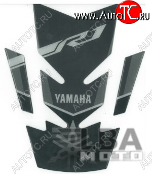 1 329 р. Наклейка на бак для мотоцикла Yamaha YZF-R1 Серо-Черная  пм-00017117  с доставкой в г. Майкоп