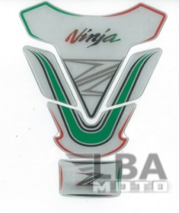 1 329 р. Наклейка на бак для мотоцикла Kawasaki Ninja Z Бело-Зеленая  пм-00017121  с доставкой в г. Майкоп. Увеличить фотографию 1