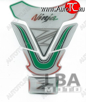1 329 р. Наклейка на бак для мотоцикла Kawasaki Ninja Z Бело-Зеленая  пм-00017121  с доставкой в г. Майкоп