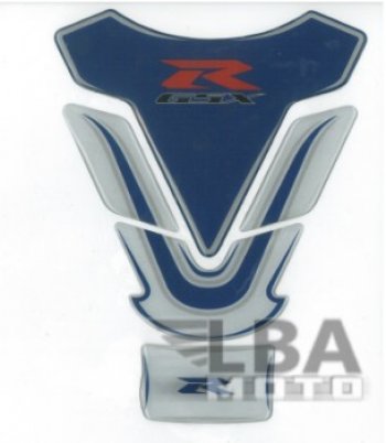 1 329 р. Наклейка на бак для мотоцикла Suzuki GSX-R Бело-Синяя  пм-00017125  с доставкой в г. Майкоп. Увеличить фотографию 2