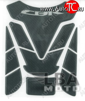 1 279 р. Наклейка на бак для мотоцикла Honda CBR Карбон Черная 1  пм-00017141  с доставкой в г. Майкоп
