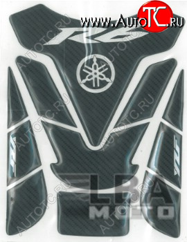 1 279 р. Наклейка на бак для мотоцикла Yamaha YZF-R6 Под Карбон 1  пм-00017144  с доставкой в г. Майкоп