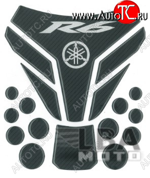1 329 р. Наклейка на бак для мотоцикла Yamaha YZF-R6 Под Карбон 2  пм-00017151  с доставкой в г. Майкоп