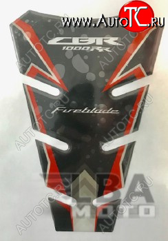 1 329 р. Наклейка на бак для мотоцикла Honda CBR1000RR Красно-Черная 2  пм-00017158  с доставкой в г. Майкоп
