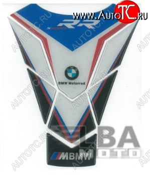 1 379 р. Наклейка на бак для мотоцикла BMW S1000RR Сине-Бело-Черная  пм-00017159  с доставкой в г. Майкоп