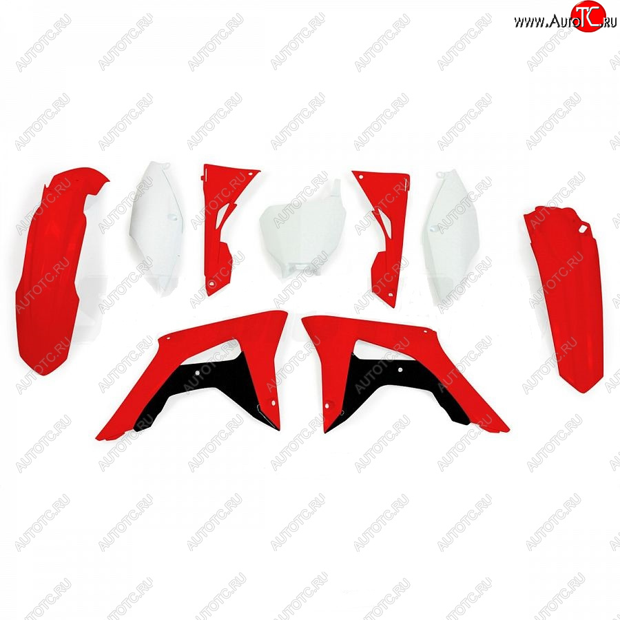 14 999 р. Комплект пластика R-Tech Honda CRF250R 2018, CRF450R 17-18 (R-KITCRF-OEM-599) красный-белый  r-kitcrf-oem-599  с доставкой в г. Майкоп