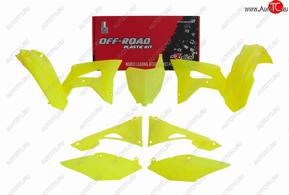 14 999 р. Комплект пластика R-Tech Honda CRF250R 19-20, CRF450R 19-20 (R-KITCRF-GF0-519) неоновый желтый  r-kitcrf-gf0-519  с доставкой в г. Майкоп
