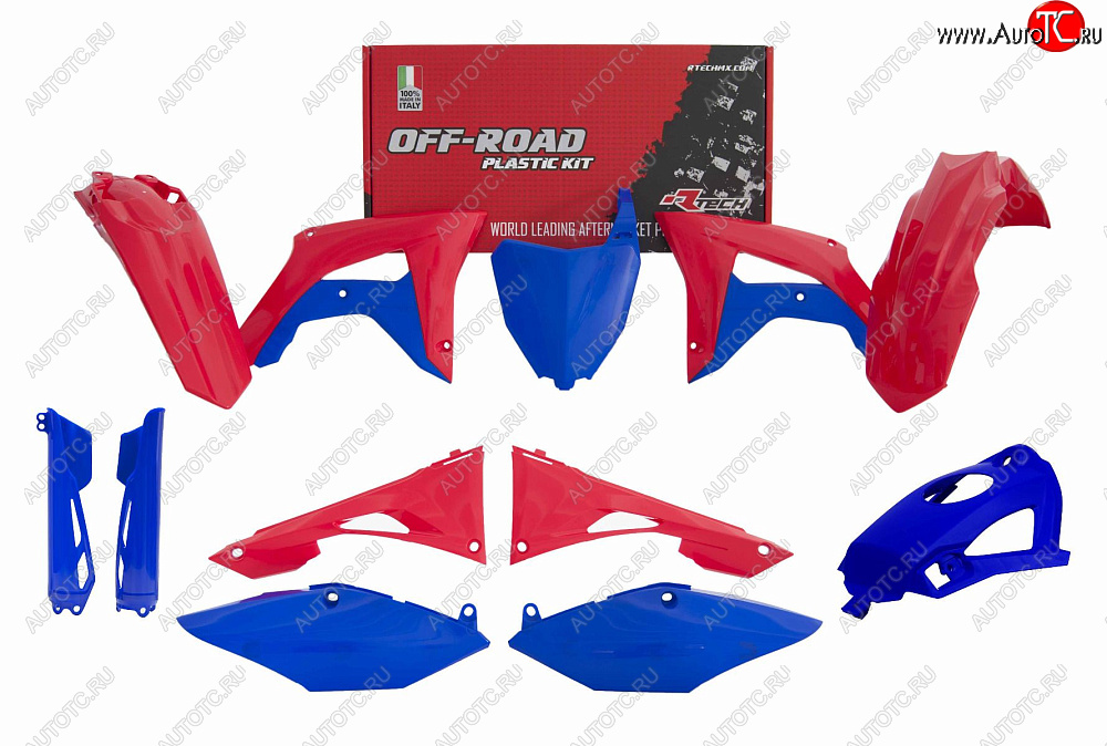 14 999 р. Комплект пластика R-Tech Honda CRF250R 19-20, CRF450R 19-20 (R-KITCRF-RSB-519) красный-синий  r-kitcrf-rsb-519  с доставкой в г. Майкоп