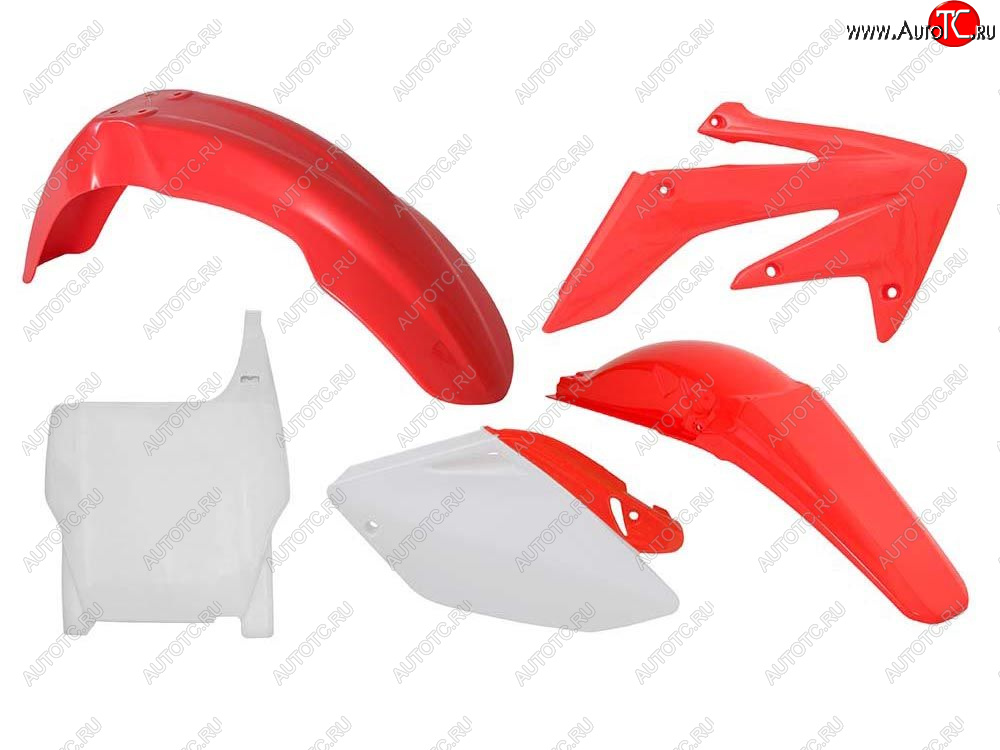 12 749 р. Комплект пластика R-Tech Honda CRF250R 04-05 (R-KITCRF-OEM-507) Красно-Белый  r-kitcrf-oem-507  с доставкой в г. Майкоп