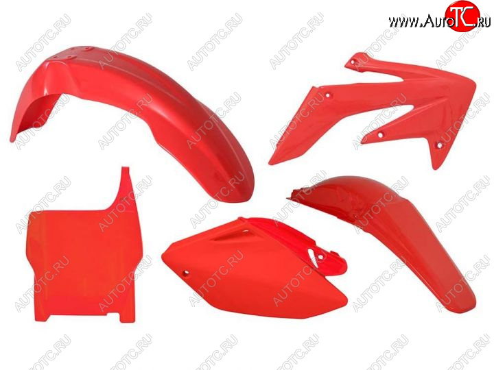 12 749 р. Комплект пластика R-Tech Honda CRF250R 04-05 (R-KITCRF-RS0-507) Красный  r-kitcrf-rs0-507  с доставкой в г. Майкоп
