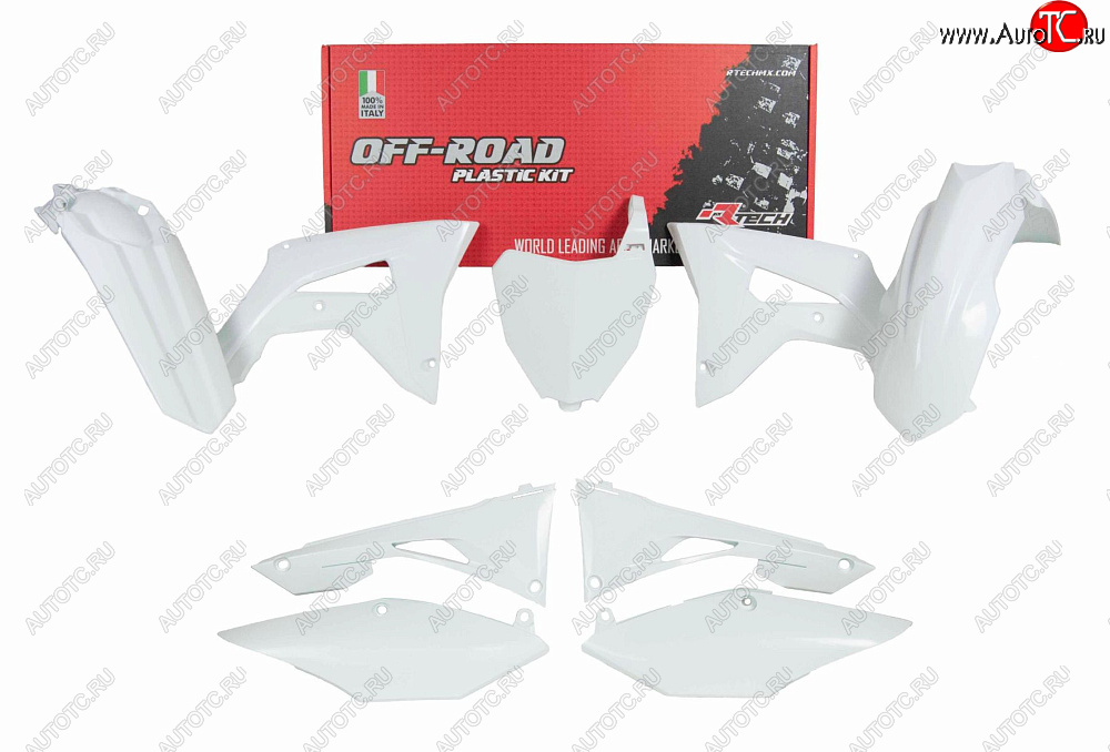 17 399 р. Комплект пластика R-Tech Honda CRF250R 19-21, CRF450R 19-20 (R-KITCRF-BN0-519) белый  r-kitcrf-bn0-519  с доставкой в г. Майкоп