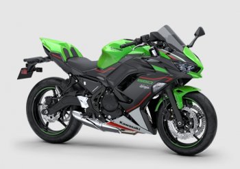 27 499 р. Комплект пластика для мотоцикла Kawasaki ER-6F 21-23 Зелено-Черно-Белый  пм-00028817  с доставкой в г. Майкоп. Увеличить фотографию 1