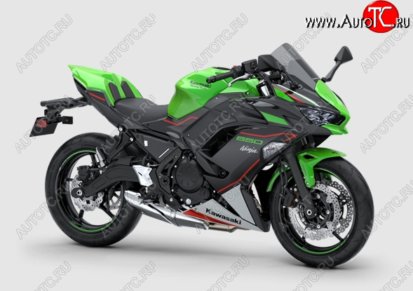 27 499 р. Комплект пластика для мотоцикла Kawasaki ER-6F 21-23 Зелено-Черно-Белый  пм-00028817  с доставкой в г. Майкоп