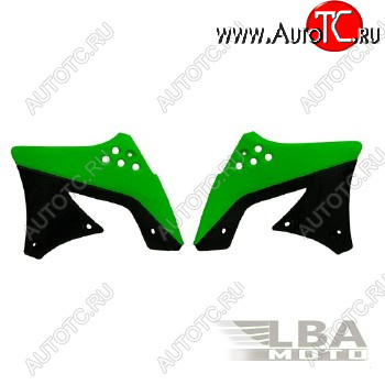 7 399 р. Обтекатели радиатора R-Tech Kawasaki KX250F 09-12 (R-CVKXFVENR29) зеленыечерные  r-cvkxfvenr29  с доставкой в г. Майкоп