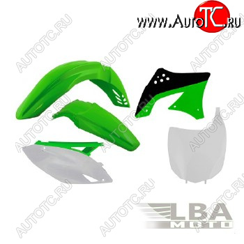 12 749 р. Комплект пластика R-Tech Kawasaki KX450F 09-11 (R-KITKXF-OEM-510) зеленыйчерныйбелый  r-kitkxf-oem-510  с доставкой в г. Майкоп