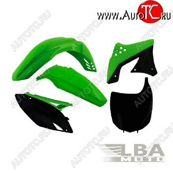 12 749 р. Комплект пластика R-Tech Kawasaki KX250F 09-12 (R-KITKXF-OEM-509) зеленыйчерный  r-kitkxf-oem-509  с доставкой в г. Майкоп