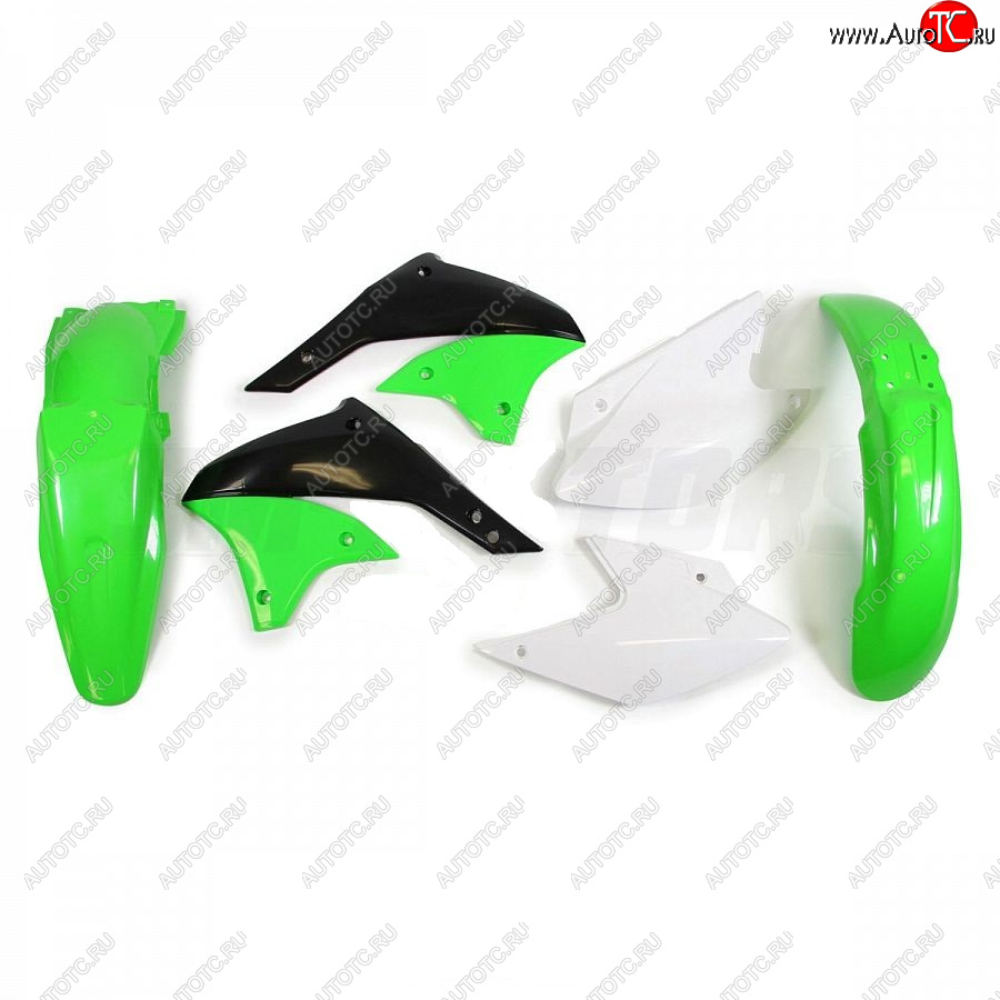 11 799 р. Комплект пластика R-Tech Kawasaki KLX450R 07-16 (R-KITKLX-OEM-497) зеленыйчерныйбелый  r-kitklx-oem-497  с доставкой в г. Майкоп