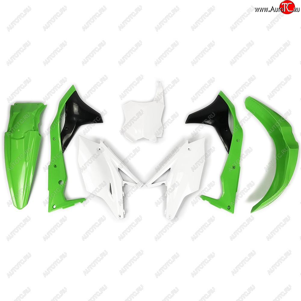 12 749 р. Комплект пластика R-Tech Kawasaki KX250F 17-20 (R-KITKXF-OEM-519) зеленыйбелыйчерный  r-kitkxf-oem-519  с доставкой в г. Майкоп