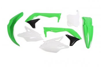 12 749 р. Комплект пластика R-Tech Kawasaki KX450F 16-18 (R-KITKXF-OEM-517) зеленыйбелыйчерный  r-kitkxf-oem-517  с доставкой в г. Майкоп. Увеличить фотографию 1