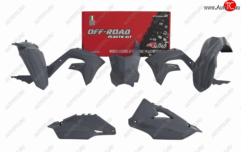 12 749 р. Комплект пластика R-Tech Kawasaki KX450F 19-20 (R-KITKXF-GR0-599) Quantum Grey серый  r-kitkxf-gr0-599  с доставкой в г. Майкоп