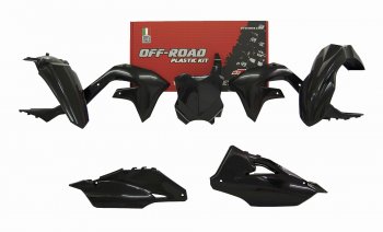 12 749 р. Комплект пластика R-Tech Kawasaki KX450F 19-20 (R-KITKXF-NR0-599) черный  r-kitkxf-nr0-599  с доставкой в г. Майкоп. Увеличить фотографию 1