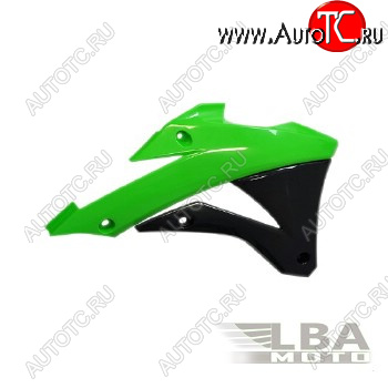 5 899 р. Обтекатели радиатора R-Tech Kawasaki KX85 14-17, KX100 14-17 (R-CVKX0VENR14) зеленыечерные  r-cvkx0venr14  с доставкой в г. Майкоп