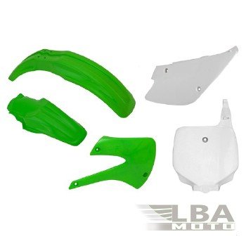 12 749 р. Комплект пластика R-Tech Kawasaki KX85100 98-13 (R-KITKX0-OEM-507) зеленыйбелый  r-kitkx0-oem-507  с доставкой в г. Майкоп. Увеличить фотографию 1