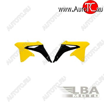 7 399 р. Обтекатели радиатора R-Tech Suzuki RMZ450 08-17, RMX450Z 10-17 (R-CVRMZGINR08) желтыечерные  r-cvrmzginr08  с доставкой в г. Майкоп