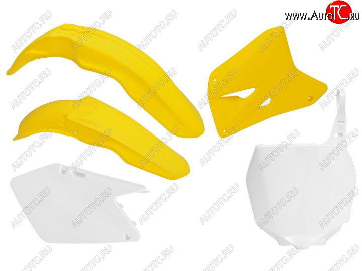 12 749 р. Комплект пластика R-Tech Suzuki RM125250 01-11 (R-KITRM0-OEM-502) желтыйбелый  r-kitrm0-oem-502  с доставкой в г. Майкоп