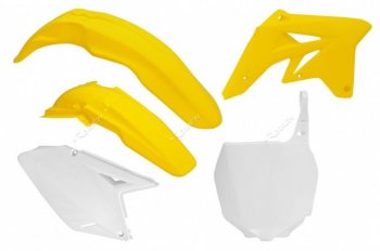 12 749 р. Комплект пластика R-Tech Suzuki RMZ250 07-09 (R-KITRMZ-OEM-507) желтыйбелый  r-kitrmz-oem-507  с доставкой в г. Майкоп. Увеличить фотографию 1