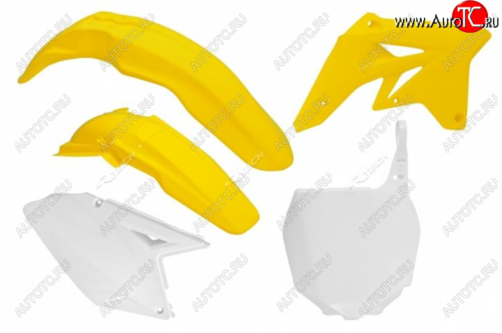 12 749 р. Комплект пластика R-Tech Suzuki RMZ250 07-09 (R-KITRMZ-OEM-507) желтыйбелый  r-kitrmz-oem-507  с доставкой в г. Майкоп