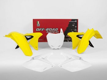 12 749 р. Комплект пластика R-Tech Suzuki RMZ250 10-18 (R-KITRMZ-OEM-592) желтыйбелыйчерный  r-kitrmz-oem-592  с доставкой в г. Майкоп. Увеличить фотографию 1