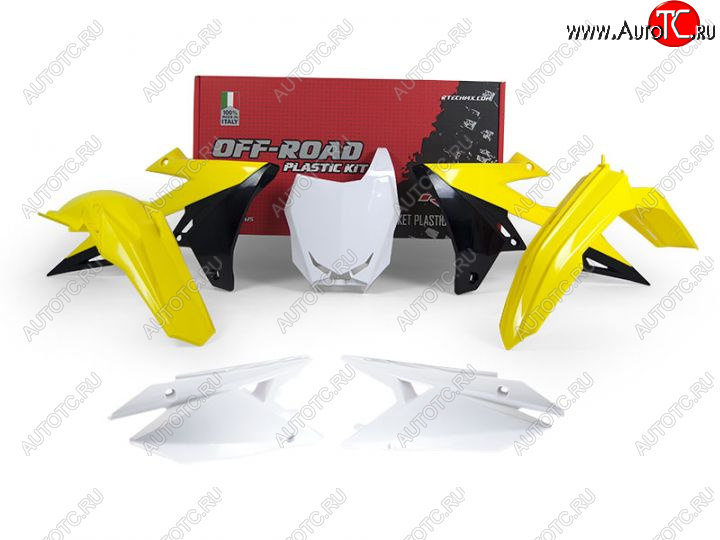 12 749 р. Комплект пластика R-Tech Suzuki RMZ450 2018 (R-KITRMZ-OEM-518) желтыйбелыйчерный  r-kitrmz-oem-518  с доставкой в г. Майкоп